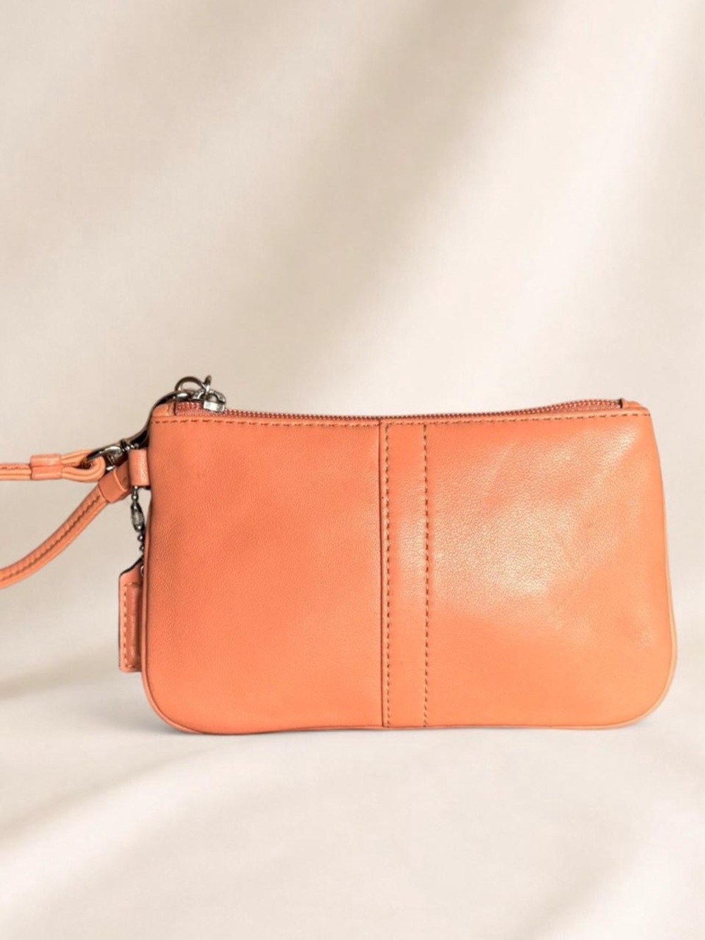 Coach Wristlet Clutch in Coral
